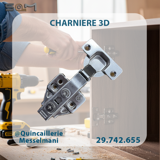 Charnière 3D ( 1CM - 1,5CM )