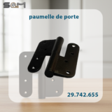 paumelle de porte noir DELIA (INOX)