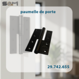paumelle de porte NOIR