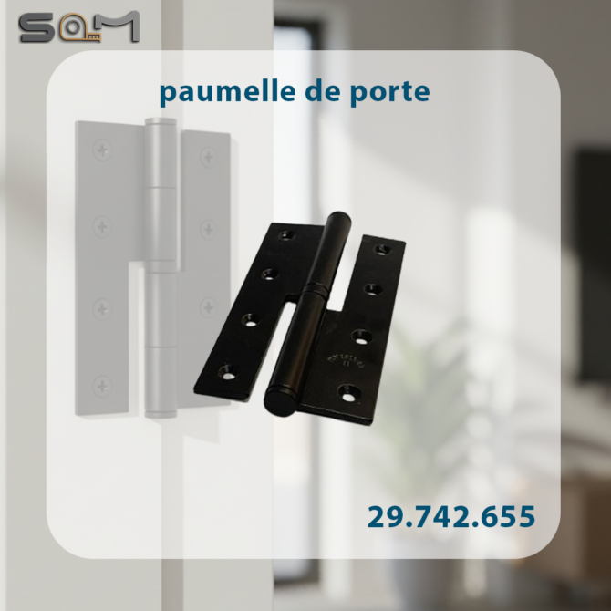 paumelle de porte NOIR