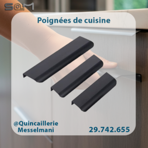 Poignée encastrée rond