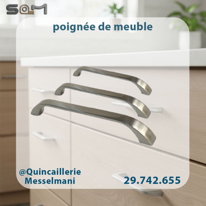 poignée de meuble satiné REF: 215