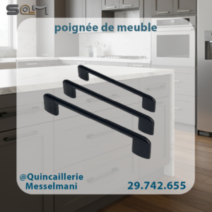 poignée de meuble noir