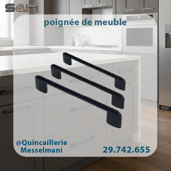 poignée de meuble noir