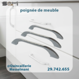 poignée de meuble chrome
