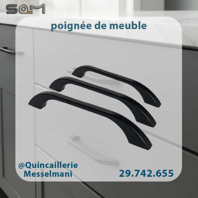 poignée de meuble (noir)