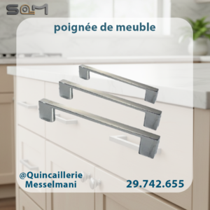 poignée de meuble chrome REF: 8843