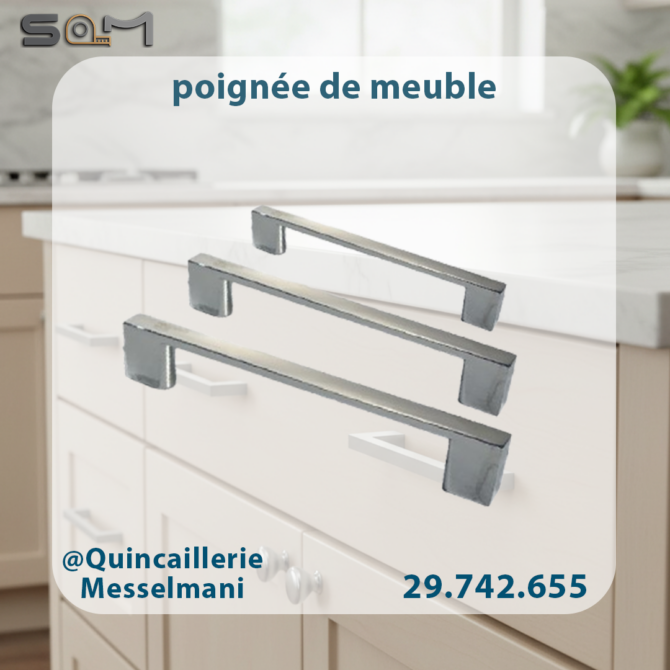 poignée de meuble chrome REF: 8843